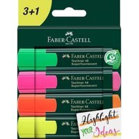 Faber-Castell Textliner 48 4'lü Neon Çok Renkli Fosforlu Kalem Seti