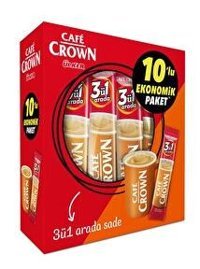Ülker Cafe Crown 3'ü 1 Arada Paket Granül Kahve 10x17.5 gr