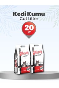 Mezay Sodyum Betonit Topaklanan İnce Taneli Bentonit Kedi Kumu 2x10 lt
