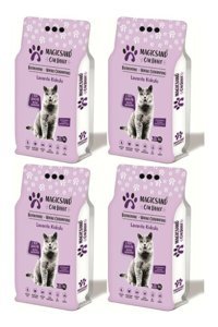 Magicsand Lavanta Kokulu Topaklanan Kalın Taneli Bentonit Kedi Kumu 4x10 lt