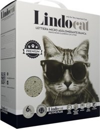 LindoCat Topaklanan İnce Taneli Aktif Karbonlu Bentonit Kedi Kumu 6 lt
