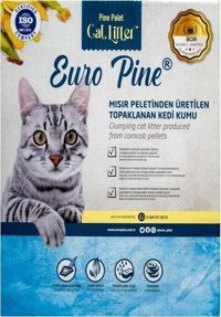 Euro Pine Topaklanan Kalın Taneli Mısır Peleti Kedi Kumu 10 lt