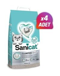 Sanicat Topaklanan İnce Taneli Bentonit Kedi Kumu 4x10 lt