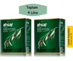 Ahsaf Soğuk Sıkım Organik Filtresiz Polifenolsüz Erken Hasat Teneke Sızma Zeytinyağı 4 lt