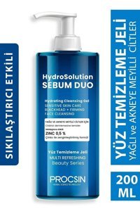 Procsin Hydrosolution Alkolsüz Akneli-Yağlı Ciltler Su Bazlı Yüz Temizleme Jeli 200 ml