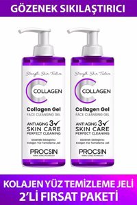 Procsin Kolajen Alkolsüz Tüm Ciltler Su Bazlı Yüz Temizleme Jeli 2x150 ml