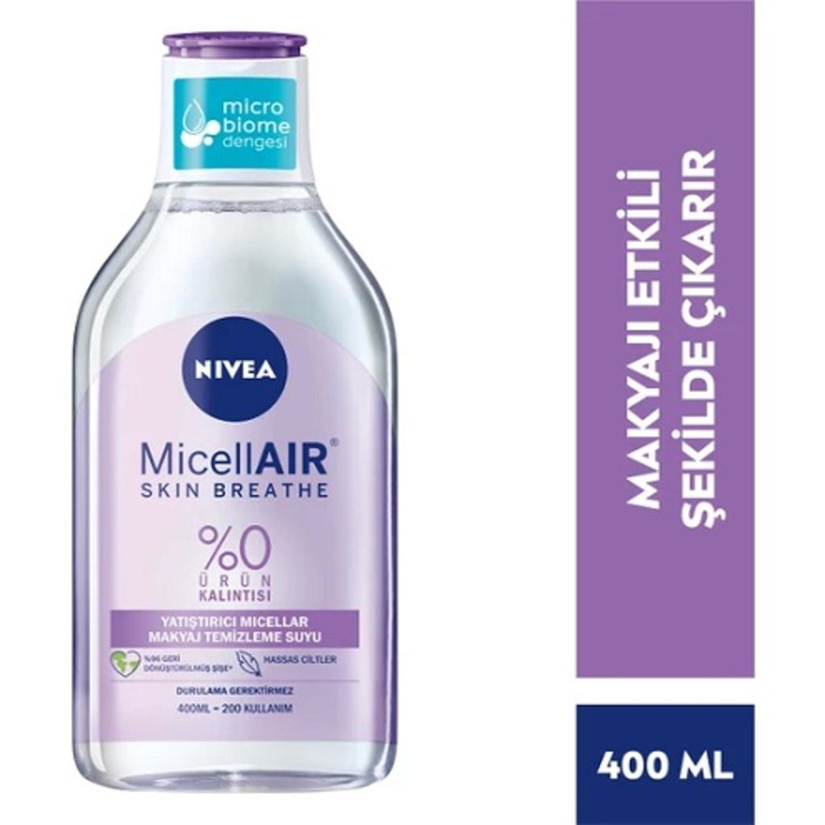 Nivea Micellair Alkolsüz Hassas Ciltler Su Bazlı Makyaj Temizleme Suyu 400 ml