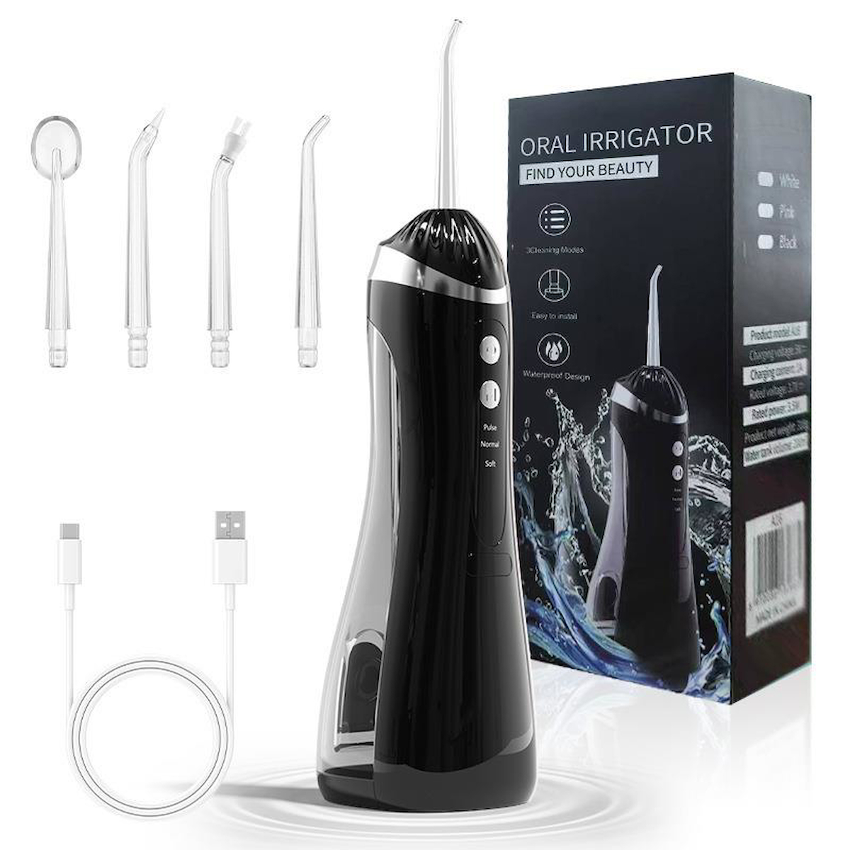 Valkyrie Kablolu Şarjlı 4 Başlıklı Ağız Duşu
