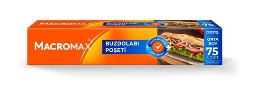 Macromax Orta Bölmeli Düz Buz Torbası 75'li