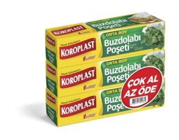 Koroplast Çok Al Az Öde Orta Düz Buzdolabı Poşeti 120'li