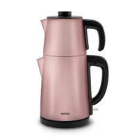 Karaca Gastro Dem Otomatik Çelik Demlikli 1650 W Çelik Rosegold Çay Makinesi