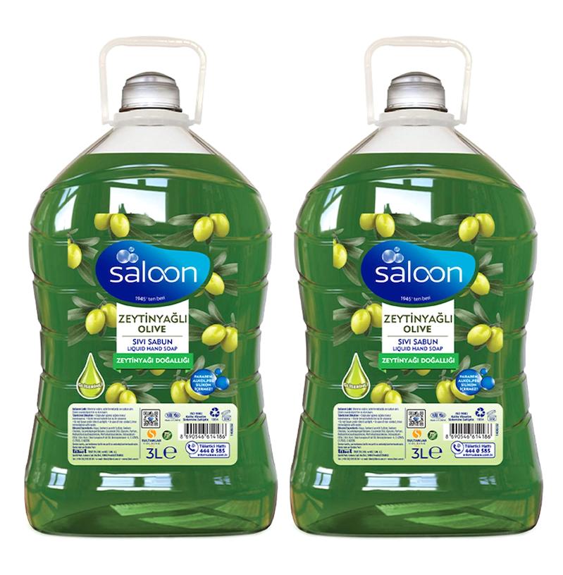 Saloon Zeytinyağlı 2'li Sıvı Sabun 6 lt