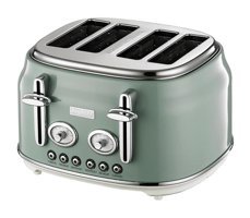 Berghoff Gem 4 Dilim Kırıntı Tepsili 1750 W Yeşil Retro Ekmek Kızartma Makinesi