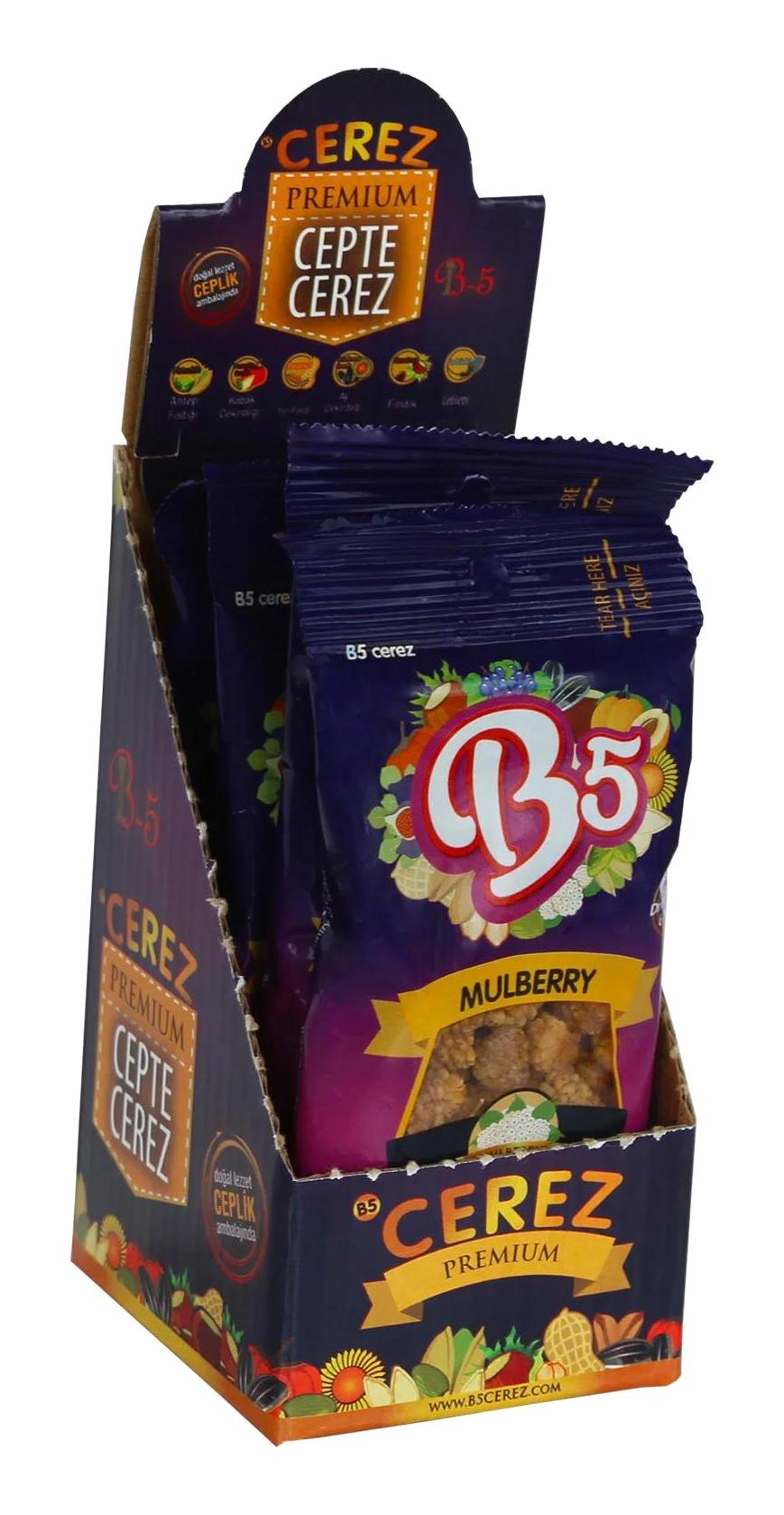 B5 Çerez Organik Şekersiz Dut 120 gr
