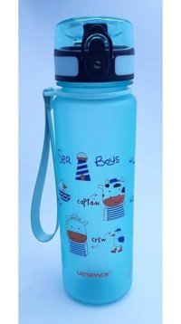 Uzspace Hayvan Figürlü Mavi Tritan Okul Çocuk Matara 500 ml