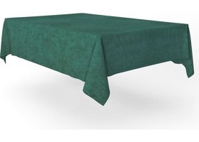 Ladantela Kadife Dokulu Polyester 160x220 cm Dertsiz Dikdörtgen Masa Örtüsü Yeşil
