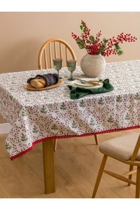 Lc Waikiki Yılbaşı Temalı Pamuk-Polyester 150x220 cm Dikdörtgen Masa Örtüsü Renkli