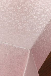 Clk Home PVC 140x160 cm Dikdörtgen Masa Örtüsü Pembe