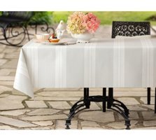 Madame Coco Raymond PVC 140x200 cm Dikdörtgen Masa Örtüsü Gri - Beyaz