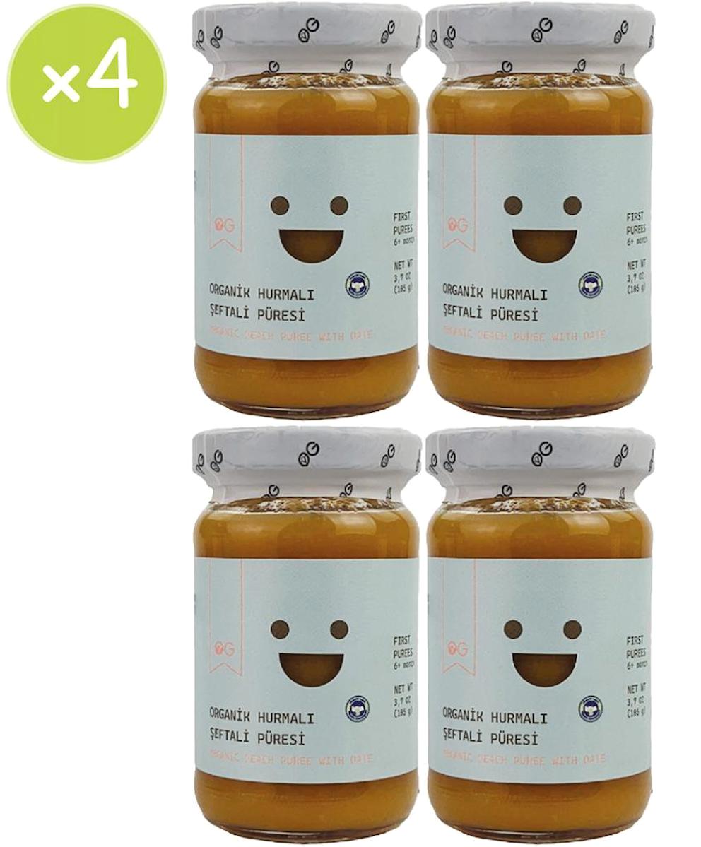 Og Natural Tahılsız Organik Hurmalı-Şeftalili Probiyotikli Kavanoz Maması 4x105 gr