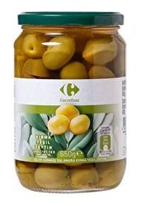 Carrefour Tuzlu Salamura Yeşil Zeytin Kavanoz 400 gr
