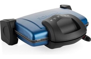 Schafer Grill Chef 6 Dilim Granit Çıkartılabilir Plaka Çift Taraflı Mavi Izgaralı Tost Makinesi