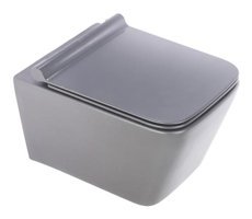 Pure WH-776 52 cm Seramik Kanallı Arkadan Çıkışlı Asma Klozet Mat Gri