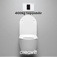 Creavit FE320 Free Seramik Kanallı Arkadan Çıkışlı Asma Klozet Beyaz