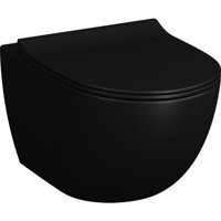Vitra Sento Rim-ex 7748B083-0559 38 cm Seramik Kanalsız Arkadan Çıkışlı Asma Klozet Mat Siyah