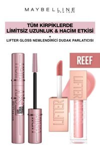 Maybelline New York Sky High Dev Limitsiz Kirpikler-Işıltılı Dolgun Dudaklar Makya Seti 006 Reef Makyaj Seti