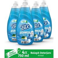 Bix Kristal Sıvı El Bulaşık Deterjanı 4x750 ml