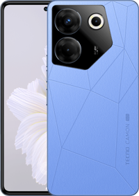 Tecno Camon 20S Pro 256 GB Hafıza 8 GB Ram 6.67 inç 64 MP Çift Hatlı AMOLED Ekran Android Akıllı Cep Telefonu Mavi