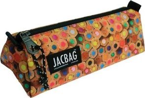 Jacbag Prime Jac 03 Sarı Baskılı Polyester Tek Gözlü Desenli Üçgen Cüzdan Kalemlik