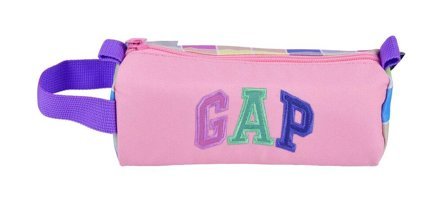 Gap Pembe Desenli Bez Tek Gözlü Logolu Dikdörtgen Cüzdan Kalemlik
