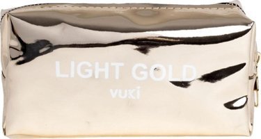 Vuki Vk-0117-03 Gold Şeffaf Kumaş Tek Gözlü Aynalı Dikdörtgen Cüzdan Kalemlik