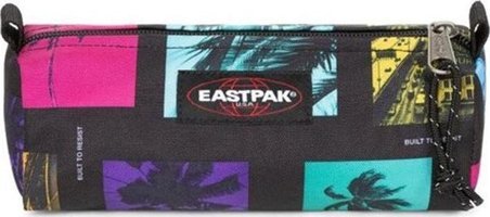 Eastpak Ek0003726O01 Siyah Baskılı Polyester Tek Gözlü Desenli Silindir Cüzdan Kalemlik