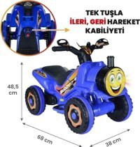 Uj Toys Buddy 6 V Üstü Açık Tek Kişilik Akülü Motosiklet Mavi