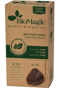 Biomagic Küllü Kumral 6.72 Organik/ Amonyaksız/ Krem Saç Boyası 60 ml