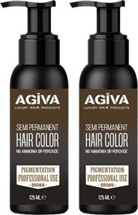 Agiva Kahverengi Krem Saç Boyası 2x125 ml