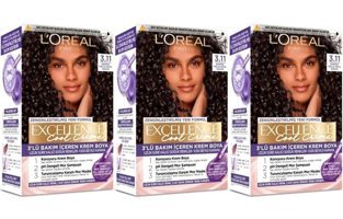 L'oréal Paris Excellence Ekstra Küllü Koyu Kahve 3.11 Krem Saç Boyası 3x48 ml