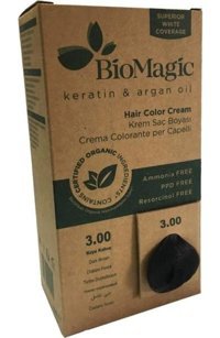 Biomagic Koyu Kahve 3.00 Organik/ Amonyaksız/ Krem Saç Boyası 60 ml