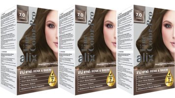 Alix Fine Color Pro Kumral 7.0 Krem Saç Boyası 3x50 ml