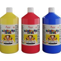 Red Rose Yıkanabilir 1000 gr 3'lü Çok Renkli Parmak Boyası