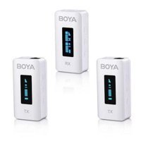Boya BY-XM6-K2W 3.5 mm Kablosuz Profesyonel Beyaz Yaka Mikrofonu