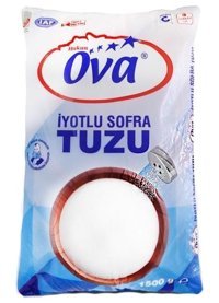 Ova İyotlu Toz Sofra Tuzu Paket 12x1.5 kg