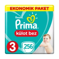 Prima Ekonomik Paket 3 Numara Külot Bebek Bezi 256 Adet