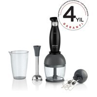 Arzum AR1106 400 ml Plastik Hazneli Turbolu 4'lü Büyük Blender Seti Siyah