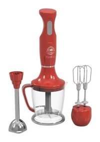Cvs DN 1273 250 ml Plastik Hazneli 3'lü Mini Blender Seti Kırmızı