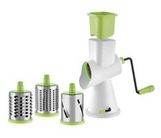 Webinay Home Çok Fonksiyonlu Kollu Paslanmaz Çelik-Plastik 5 Parça Beyaz-Inox Rende