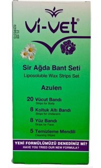Vi-vet Azulen Tüm Ciltler 41 Adet Kadın Tüm Vücut-Yüz Ağda Bandı